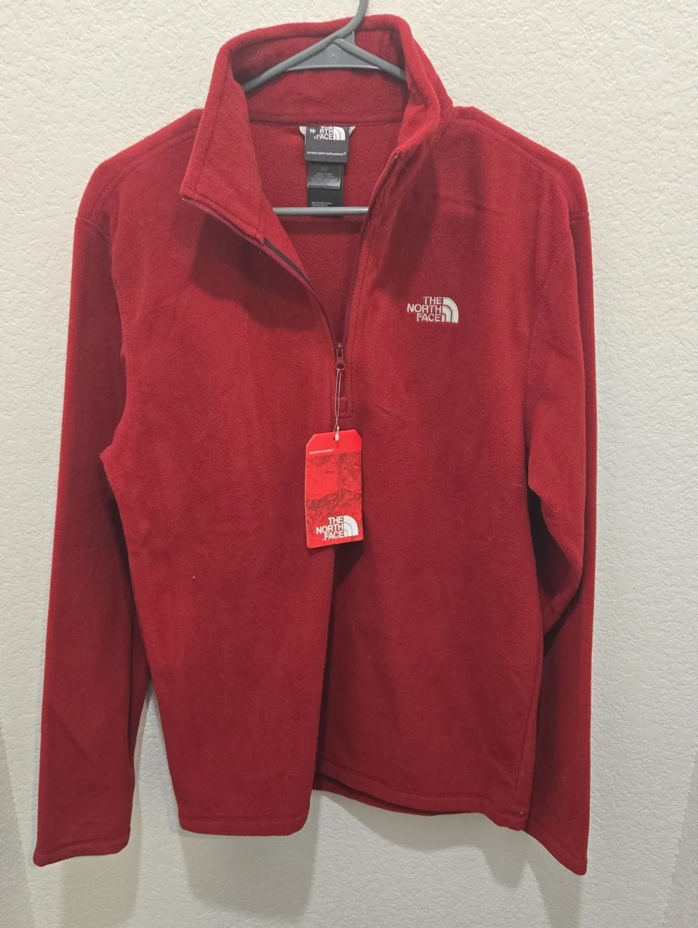 The North Face Men’s Red Quarter-Zip Fleece Pullover